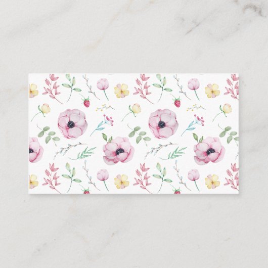 ピンクのフローラは、いくつのキスブライダルゲームを推測 エンクロージャーカード (裏面)