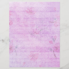 ピンクのフローラみすぼらしいシックなスクラップブックエフェメラ