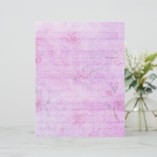 ピンクのフローラみすぼらしいシックなスクラップブックエフェメラ (スタンド正面)