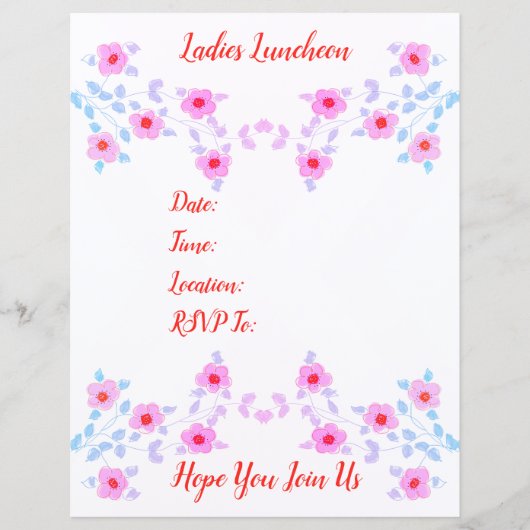 ピンクのフローラアクセント (正面)