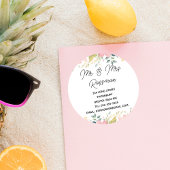 ピンクのフローラアドレスのステッカーの変更 スクエアシール