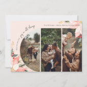 ピンクのフローラアーチベージュジョイすべての物事で4写真 シーズンカード (正面)