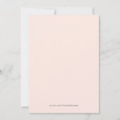 ピンクのフローラアーチ付きBohoをテーマにしたベビーガールシャワー 招待状 (裏面)