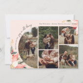 ピンクのフローラアーチ喜び全てのものの6枚の写真 シーズンカード (正面)