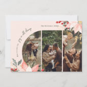 ピンクのフローラアーチ喜び全てのもの3枚の写真 シーズンカード (正面)