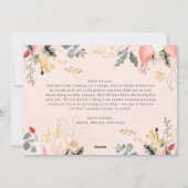 ピンクのフローラアーチ喜び全てのもの3枚の写真 シーズンカード (裏面)