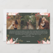 ピンクのフローラアーチ喜び全てのもの8枚の写真 シーズンカード (裏面)