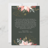 ピンクのフローラアーチ喜び3枚の写真クリスマス シーズンカード (裏面)