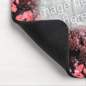 ピンクのフローラアートあなたのフォトフレーム マウスパッド (コーナー)