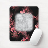 ピンクのフローラアートあなたのフォトフレーム マウスパッド (マウス)