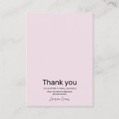 ピンクのフローライヤリングディスプレイ 名刺 (裏面)