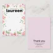 ピンクのフローライヤリングディスプレイ 名刺 (正面/裏面)