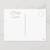 ピンクのフローライースターバスケット シーズンポストカード (裏面)