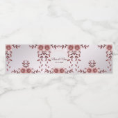 ピンクのフローラウォーターボトルラベル ペットボトルラベル (シングルラベル)