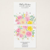 ピンクのフローラウオータースタッドイヤリング表示 (正面&裏面)