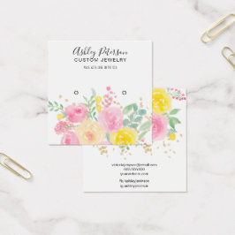 ピンクのフローラウオータースタッドイヤリング表示