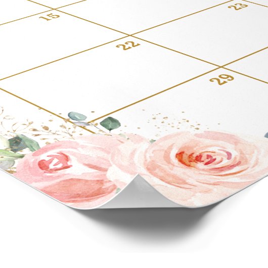 ピンクのフローラウッドランド推測ベビーの到着ゲーム ポスター (角)