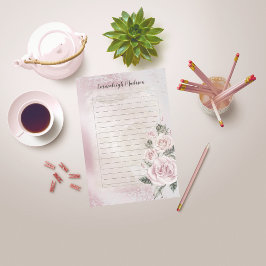 ピンクのフローラエレガントバラが並びパーソナライズされたた ポストイット