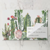 ピンクのフローラカッティリーフブライダルシャワーランチョンマット ペーパーパッド (折り畳み)