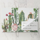 ピンクのフローラカッティリーフブライダルシャワーランチョンマット ペーパーパッド (折り畳み)