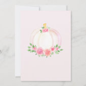 ピンクのフローラカボチャのカップル赤ちゃんシャワー 招待状 (裏面)