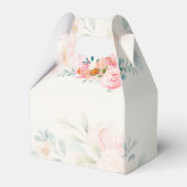 ピンクのフローラカボチャ女の子ベビーシャワーありがとう フェイバーボックス (裏面サイド)