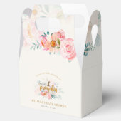 ピンクのフローラカボチャ女の子ベビーシャワーありがとう フェイバーボックス (オープン)