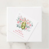 ピンクのフローラガーデンスイートピーインポッドベビーシャワー フェイバータグ (インサイチュ)