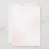 ピンクのフローラガーデンフェアリーファースト誕生日 招待状 (裏面)