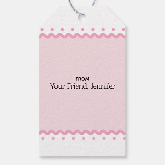 ピンクのフローラガーデンヴァレンティーンズデー ギフトタグ