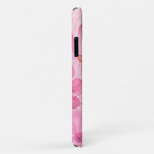 ピンクのフローラガーリーかわいらしデイジー牡丹抽象芸術 Case-Mate iPhoneケース (裏面/右)