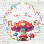 ピンクのフローラガールフェアリー誕生日ありがとう フェイバータグ
