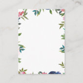 ピンクのフローラガールブックのベビーリクエストカード エンクロージャーカード (裏面)