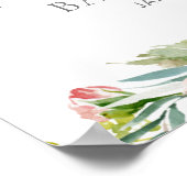 ピンクのフローラガールベビーシャワーへようこそ ポスター (角)