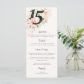 ピンクのフローラキンセアニェラ15th誕生日パーティーの写真 メニュー (スタンド正面)