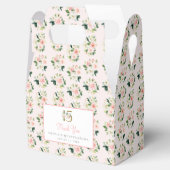 ピンクのフローラキンセアニラ好意ボックスMis XVバラ15 フェイバーボックス (オープン)