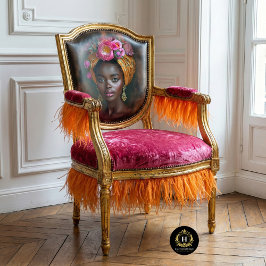 ピンクのフローラクラウン女神ポートレートデコページ 薄葉紙