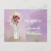 ピンクのフローラクラシックを移エレガント動 案内ポストカード (正面)