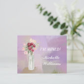 ピンクのフローラクラシックを移エレガント動 案内状 (スタンド正面)