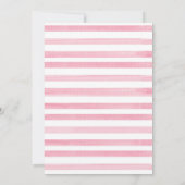 ピンクのフローラクレストガールSipと参照招待状 招待状 (裏面)