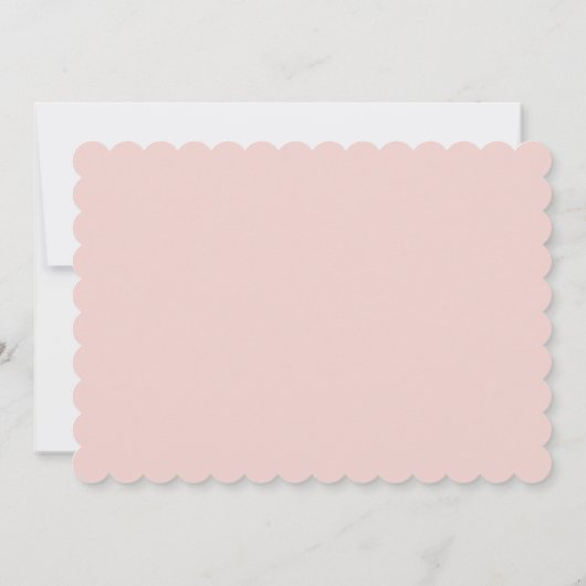 ピンクのフローラケーキの最初の誕生日パーティーの招待 招待状 (裏面)