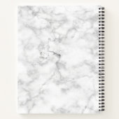 ピンクのフローラコーナーブークオンブラックフレームカスタム ノートブック (裏面)