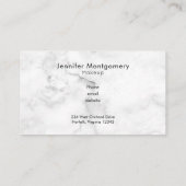 ピンクのフローラコーナーブークオンブラックフレーム 名刺 (裏面)