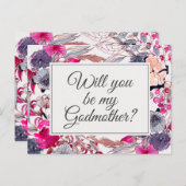 ピンクのフローラゴッドマザー提案カード ポストカード (正面/裏面)