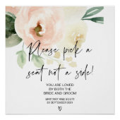 ピンクのフローラサイドシーティングサインではないシートを選ぶ ポスター (正面)