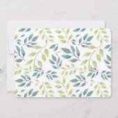 ピンクのフローラサファリシャワーバイメール女の子ベビーシャワー 招待状 (裏面)