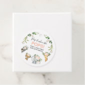 ピンクのフローラサファリヘッドベビーシャワーポップ・アートのit フェイバータグ (インサイチュ)