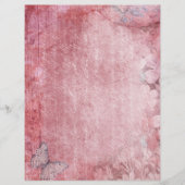 ピンクのフローラシャビージャーナルスクラップブック紙 (正面)