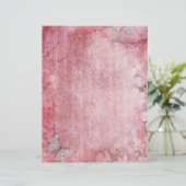 ピンクのフローラシャビージャーナルスクラップブック紙 (スタンド正面)