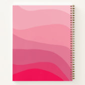 ピンクのフローラジャーナルの注カスタム記文字 ノートブック (裏面)